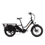 Right side view of a black RadWagon 5 electric cargo bike
