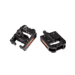 Black replacement pedals with yellow reflectors