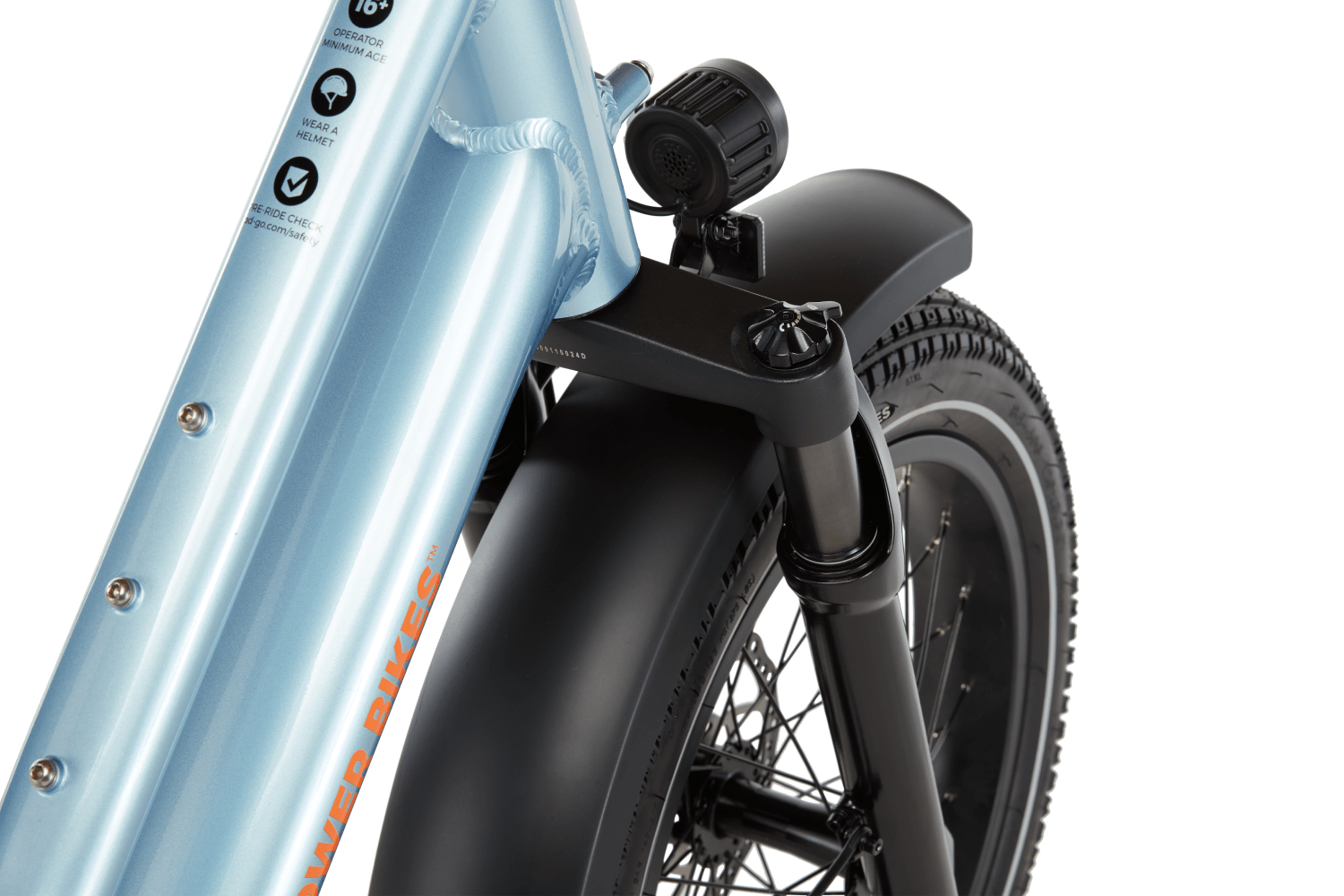 Right side view of a Metallic Blue RadWagon 5 electric cargo bike