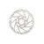 Gemma brake rotor - a silver metal disc with cutouts
