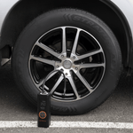 Rad Portable Tire Inflator shown inflating a car tire. 