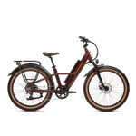 Right side view of a Radster Trail electric commuter bike, size large in copper red