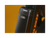 Zoomed in image of a black semi integrated Safe Shield battery on a green bike. 