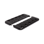 RadWagon Running Boards are cast aluminum boards that attach to the ebike, with a grooved, perforated design for grip and water run off. 