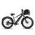 Image of the Large Basket Roll Top Liner inside the large basket that is mounted on the front rack of a Rad ebike.