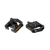 Black replacement pedals with yellow reflectors